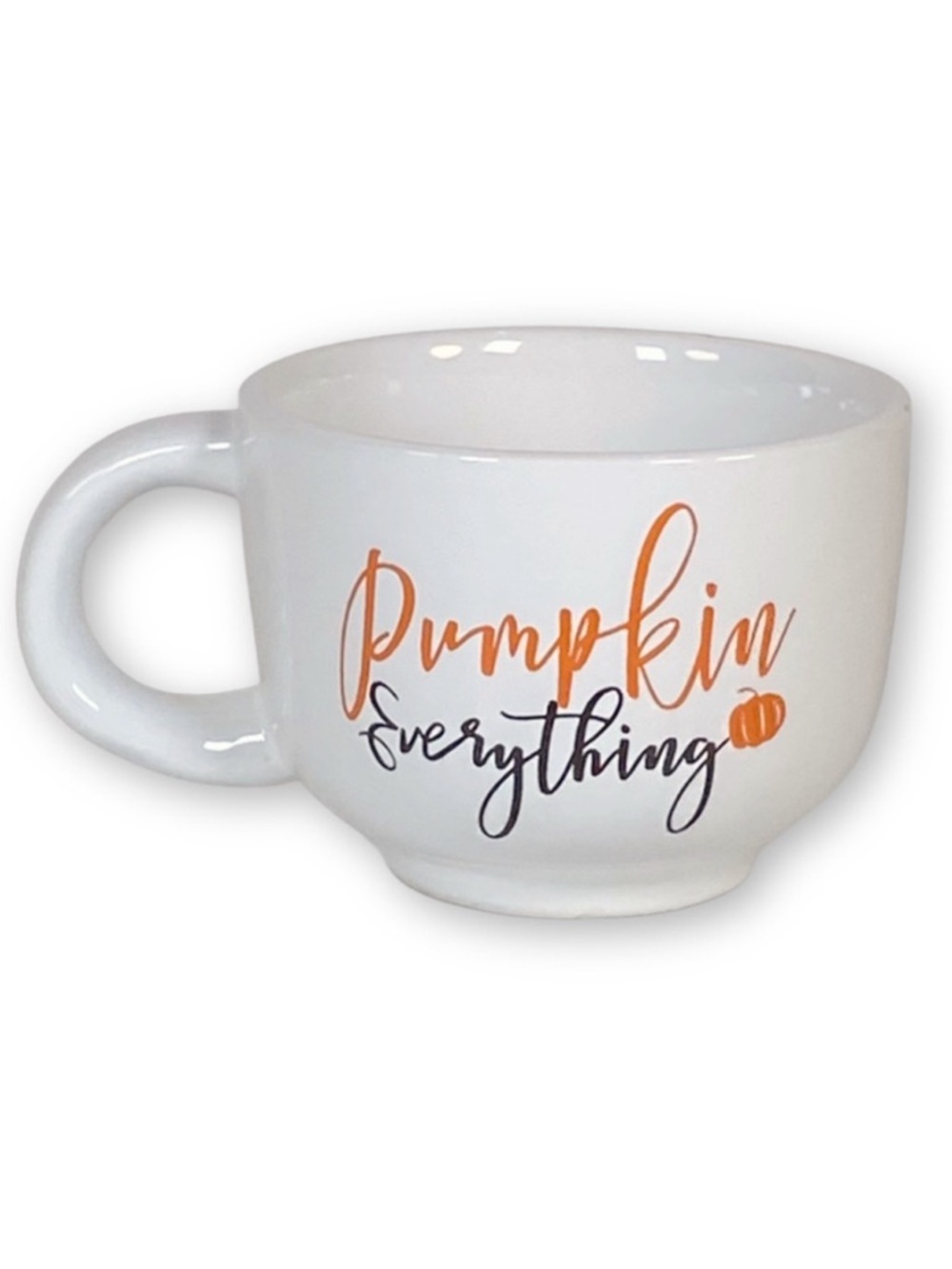 Vintage Ceramic 26oz Pumpkin Everything White Soup Bowl Coffee Mug